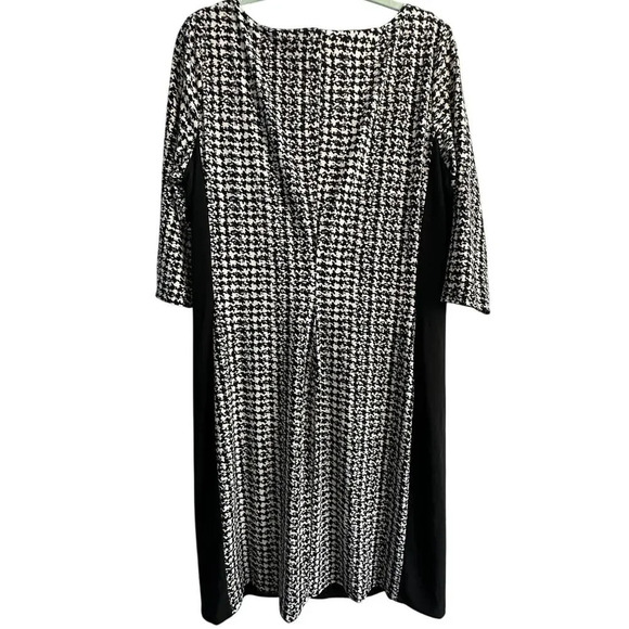 LAUREN RALPH LAUREN Black White Houndstooth Sheath Dress SIZE 18W - Picture 7 of 9